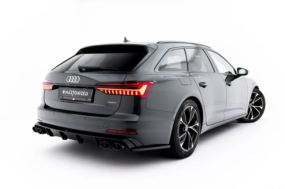 Neu Heck Ansatz Flaps Diffusor passend für Audi A6 C8 / C8 Facelift