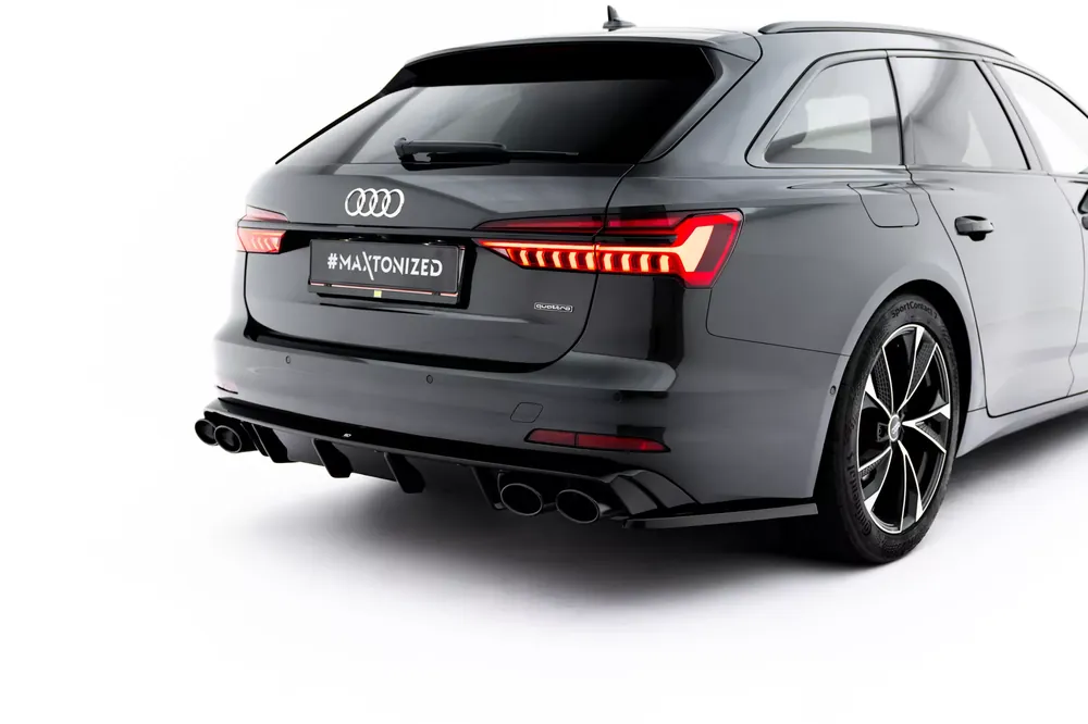 Diffusor Heck Ansatz + Endrohre passend für Audi A6 C8 / C8 Facelift Rabatt