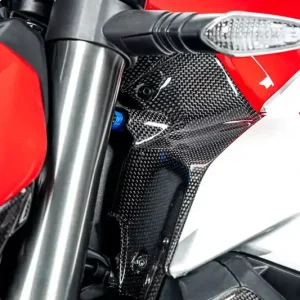 Begrenztes Angebot Ilmberger Carbon Windkanalabdeckung links glänzend passend für Ducati Streetfighter V2 (ab 2022)