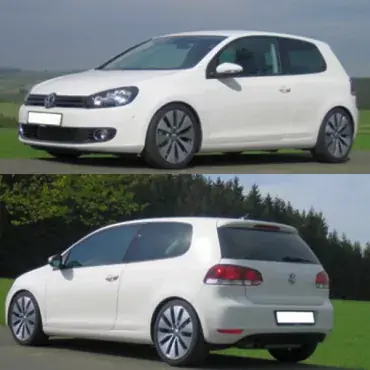 Solange Der Vorrat Reicht K.A.W. Tieferlegungsfedern passend für Volkswagen Golf 6 1K ab 10/2008 bis 11/2012