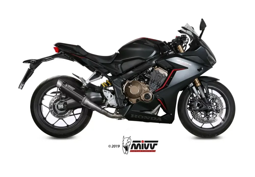MIVV GPPro Edelstahl Schwarz Komplettanlage passend für Honda CBR 650 R / CB 650 R 19-23 Sichere Zahlung