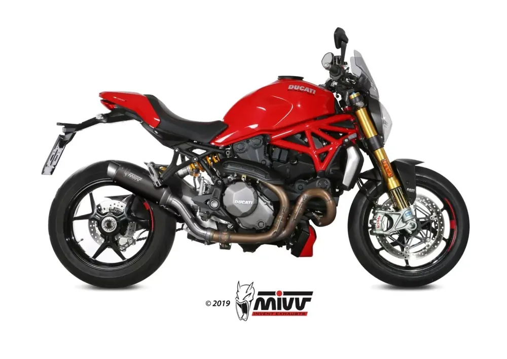 Nur Heute MIVV GPpro Endschalldämpfer STEEL BLACK mit Kat passend für Ducati Monster 821/1200 17-21