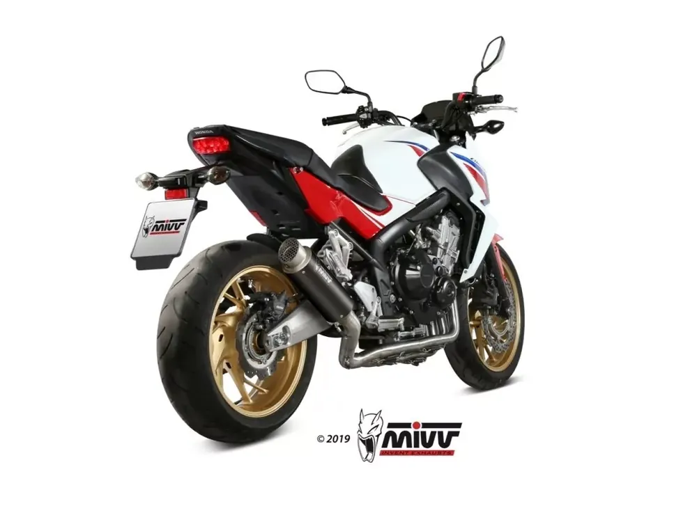 Mega-Angebot MIVV GPPro Edelstahl Schwarz passend für Honda CB 650 F 14-18