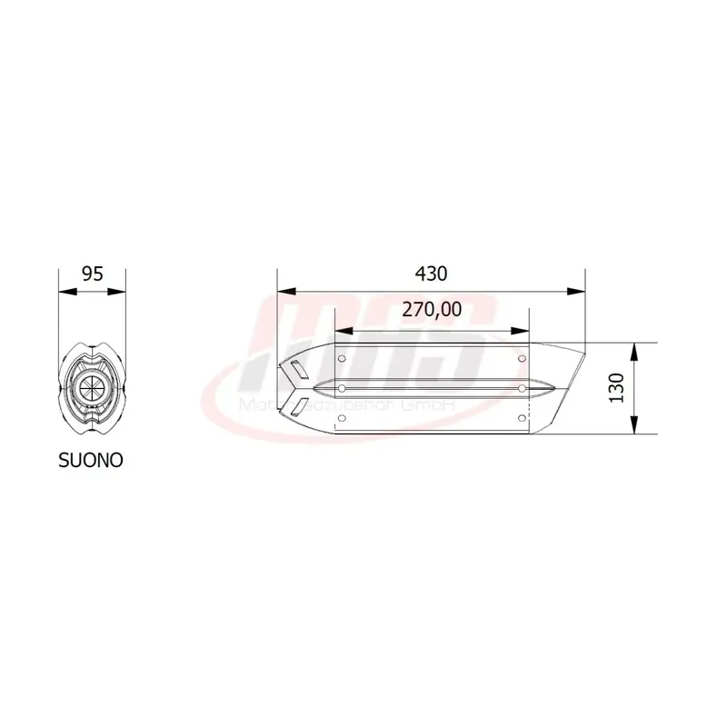 Highlight MIVV Suono Edelstahl Schwarz Endschalldämpfer passend für Ducati Hypermotard 821 & Hyperstrada 821