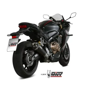 Versand Am Gleichen Tag MIVV Delta Race Edelstahl Schwarz passend für Honda CBR 650 R / CB 650 R 19-23