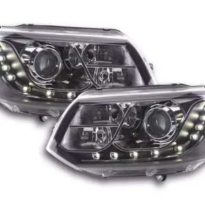 Neuheit Scheinwerfer Set Daylight LED Tagfahrlicht passend für VW T5 ab 2010 schwarz