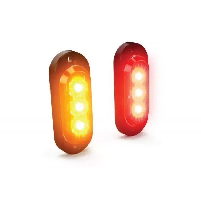 Neu Im Sortiment DENALI T3 Modular Switchback Signal Pods hinten - Rot / Bernstein