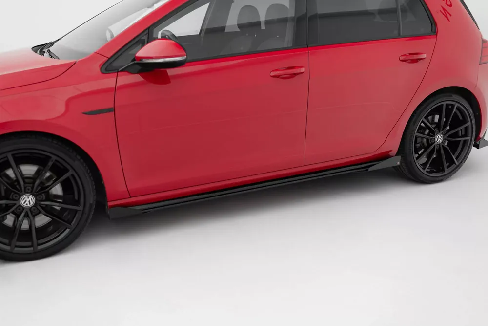 Street Pro Seitenschweller Ansatz + Flaps passend für VW Golf R / R-Line Mk7 Facelift Preisreduziert