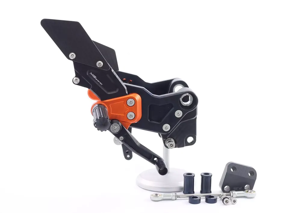 Neuheit MG Biketec Sportfussrastenanlage passend für KTM 125 RC 2014-2016