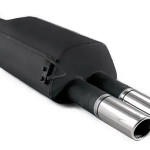 Preiswert Ulter Sportauspuff passend für Volkswagen Passat B5 1996-2005 2 Endrohre rund Ø70
