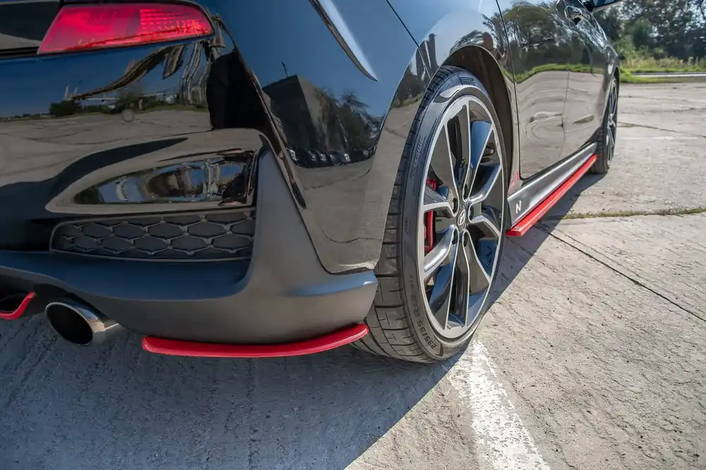Letzte Chance Heck Ansatz Flaps Diffusor V.2 passend für Hyundai I30 N Mk3 Hatchback