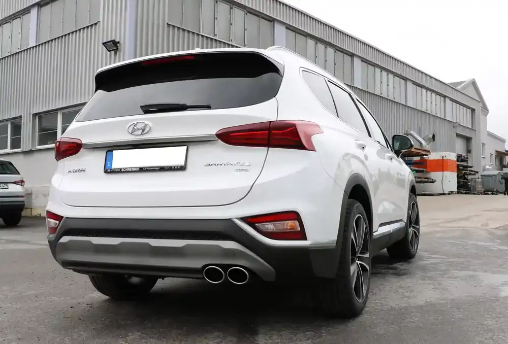 Neu FOX Endschalldämpfer passend für Hyundai Santa Fé TM 4x4 - 2x106x71 Typ 32