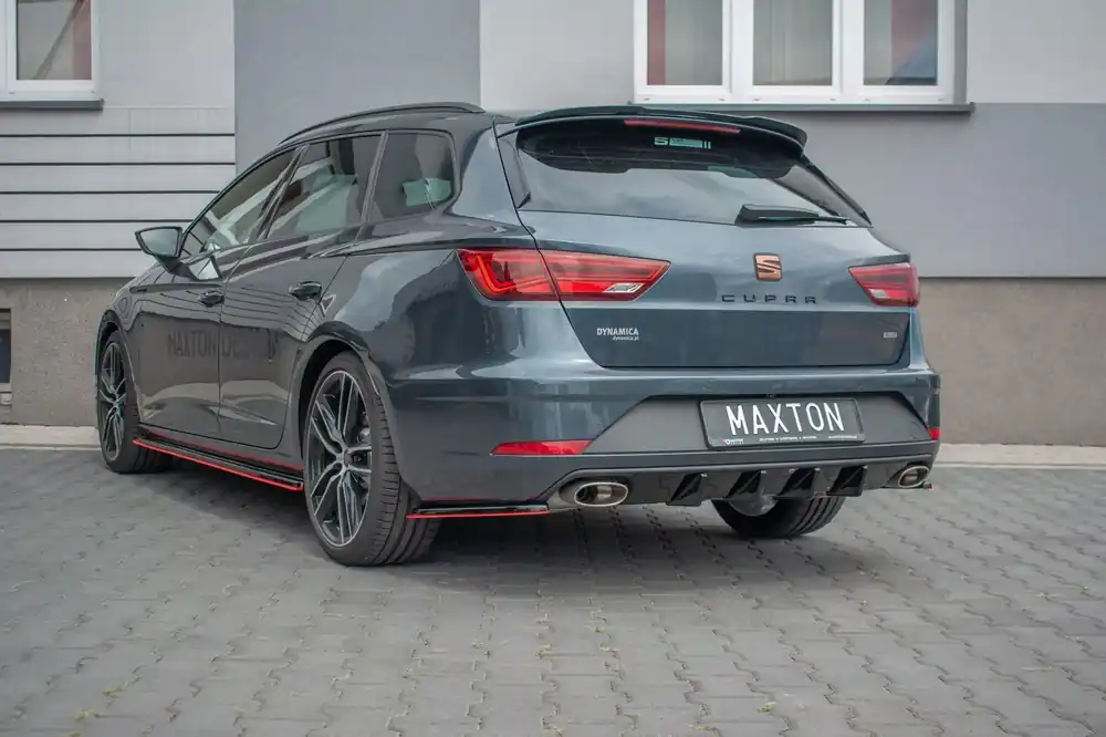 Abverkauf Diffusor Heck Ansatz V.1 passend für Seat Leon Cupra Mk3 FL Sportstourer