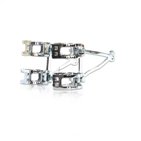 Super-Preis Lampenhalter-Set Alu-Chrom 47–50 mm 4 Schellen und 2 Halter