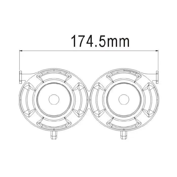 Halterahmen für 2 Ellipsoid Scheinwerfer mit Kabelbaum Aluminium schwarz Neu Im Sortiment