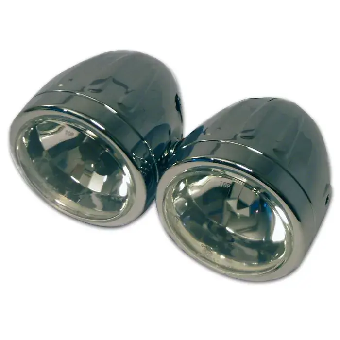 Bestseller Doppel-Scheinwerfer Grooved 3,5" chrom H4/H7 mit Standlicht E-geprüft