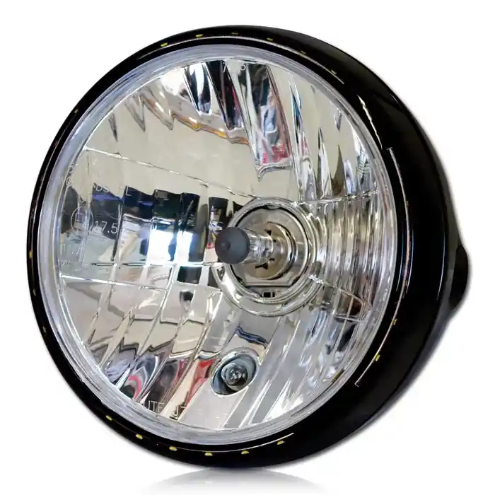Kracherpreis H4-Scheinwerfer New Nevo 7 schwarz mit LED-Standlichtring E-geprüft