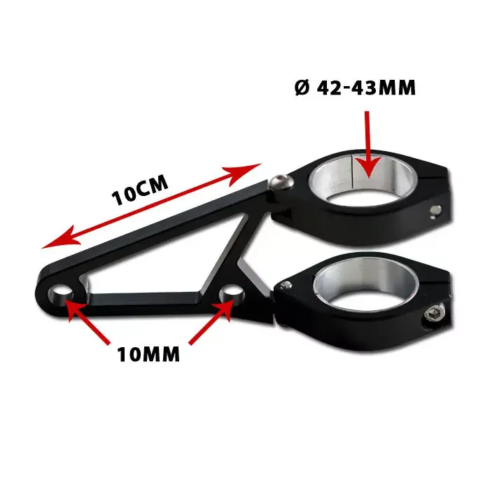 Sichere Zahlung CNC-Lampenhalter-Set aus Aluminium schwarz Ø42–43 mm