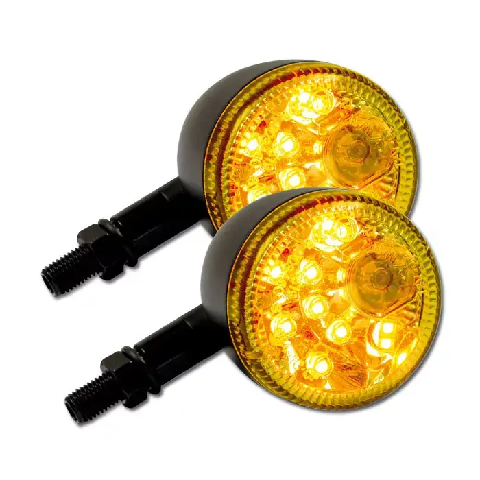 Direktkauf LED-Blinker Standlichtkombi Prisma M10 matt-schwarz klar E-geprüft
