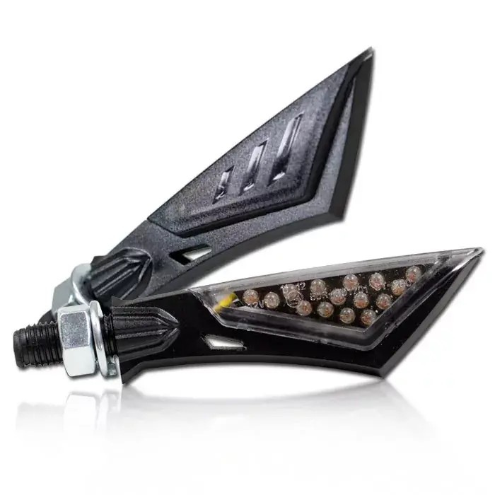 LED-Blinker "Sword" schwarz getönt E-geprüft Billig