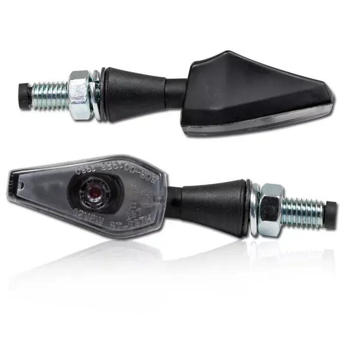 LED-Blinker New Peak aus Aluminium, schwarz, E-geprüft Neu Im Sortiment