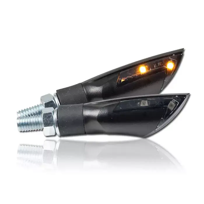LED-Blinker Standlichtkombi "Dual" schwarz E-geprüft M8 Paar Sonderangebot