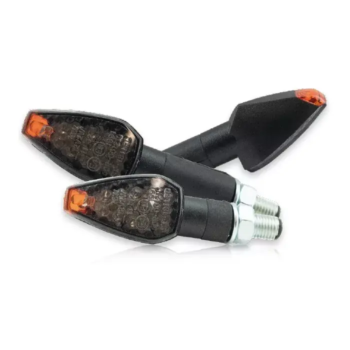 Angebot LED-Blinker PEAK schwarz kurz getönt M10 Paar E-geprüft