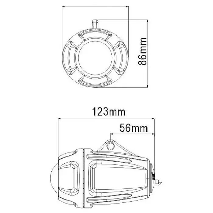 Ellipsoidscheinwerfer Focus schwarz E-geprüft Universal Neu