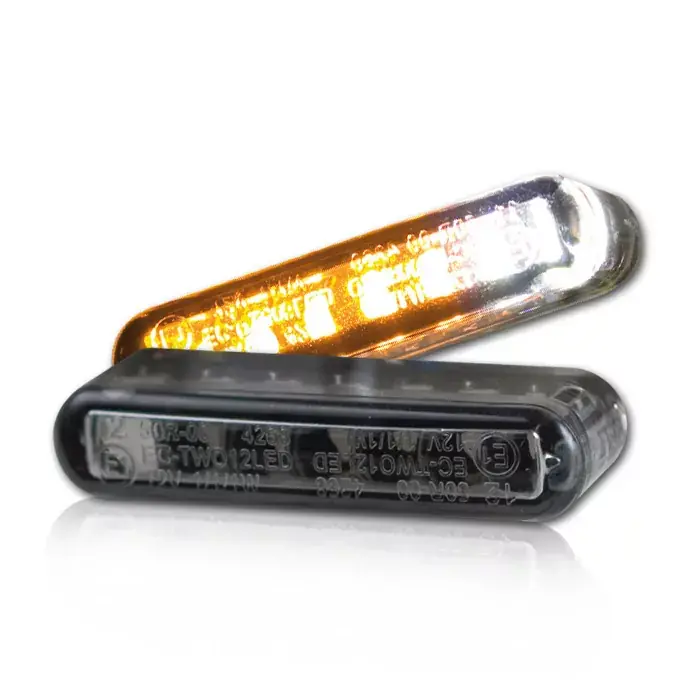 Versand Am Gleichen Tag LED Einbaublinker-Positionslichtset Streak getönt E-geprüft