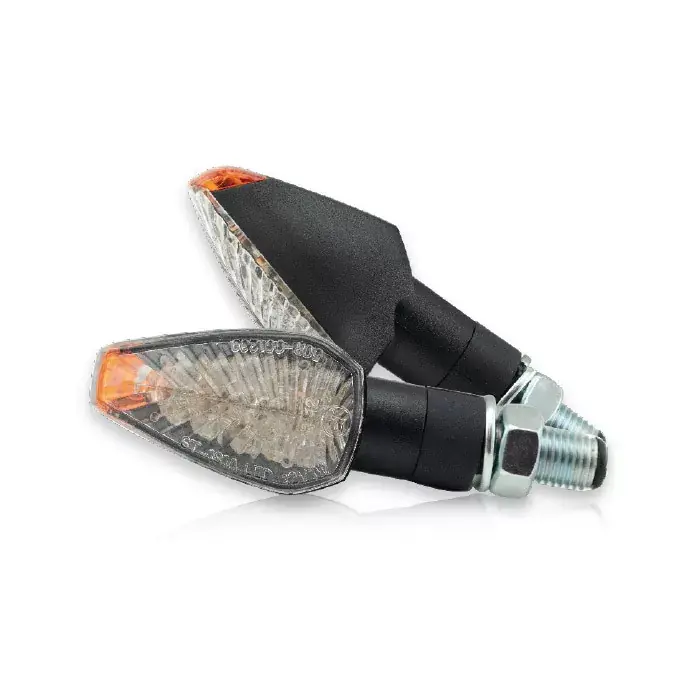 Preisknaller LED-Blinker PEAK kurz schwarz M10 klares Glas E-geprüft