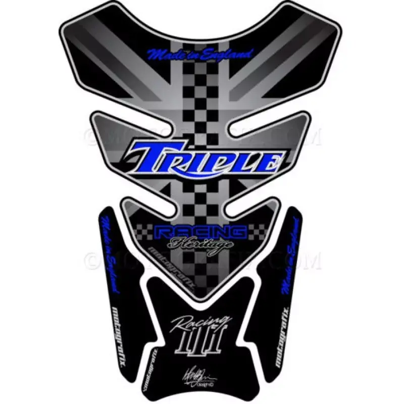 Sonderaktion Motografix 3D Gel Tank Pad Protector TT013KB passend für Triumph Triple Racing