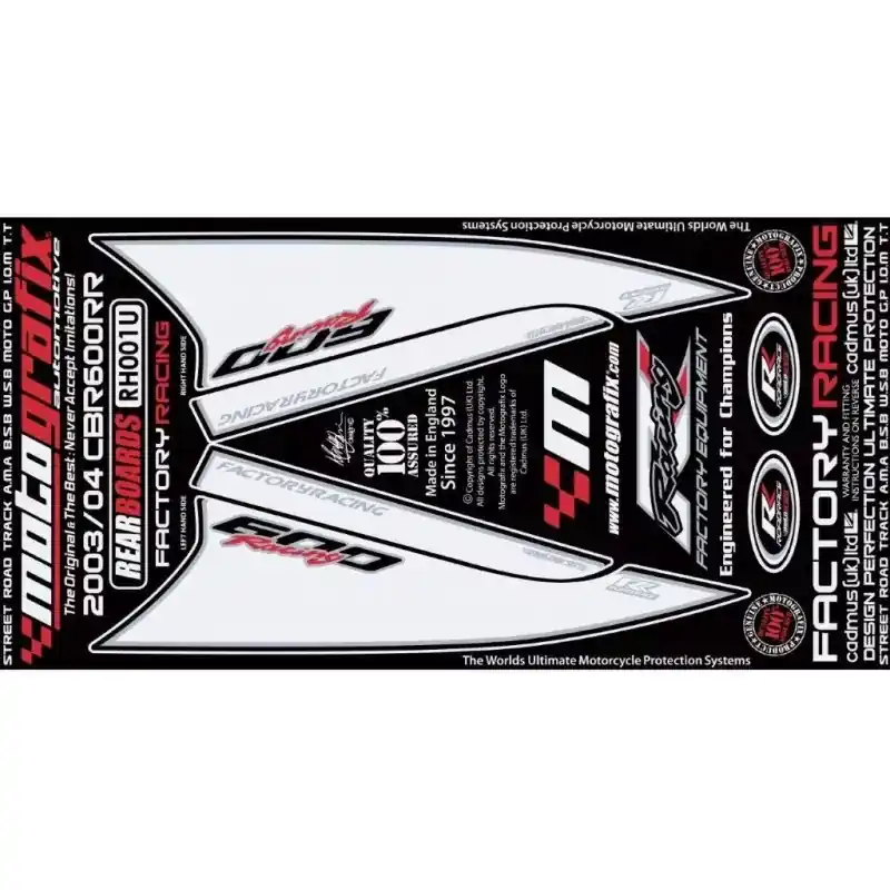 Sichere Zahlung Motografix Steinschlagschutz hinten passend für Honda CBR 600 RR 2003-2004