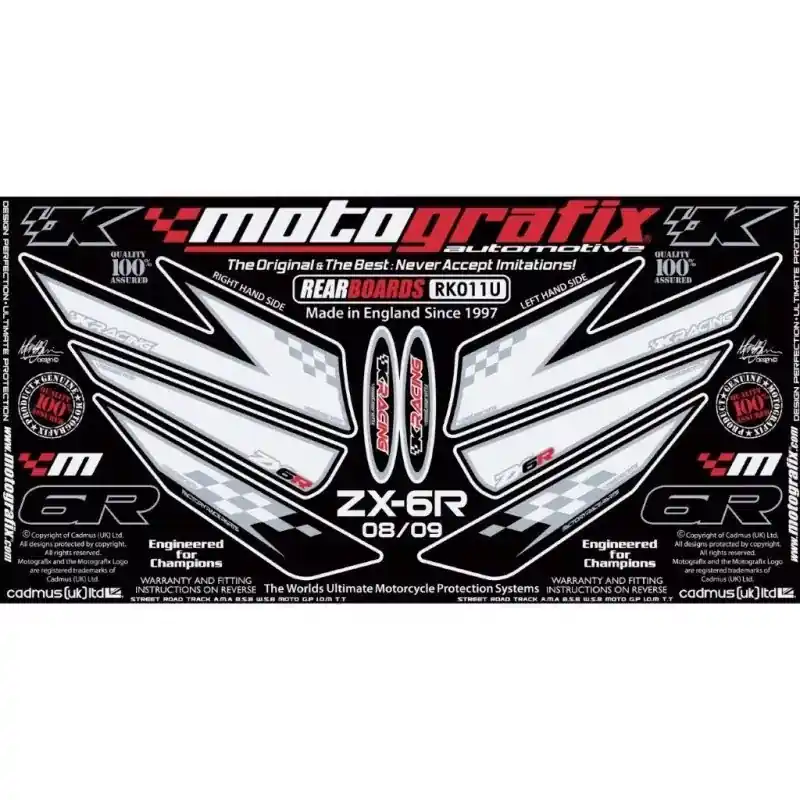 Motografix Steinschlagschutz hinten passend für Kawasaki ZX-6 R 2009-2012 Sonderangebot