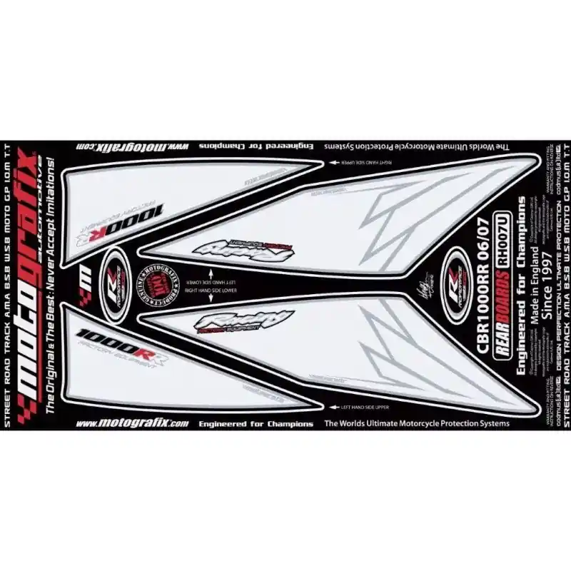 Motografix Steinschlagschutz hinten passend für Honda CBR 1000 RR 2006-2007 Letzte Chance