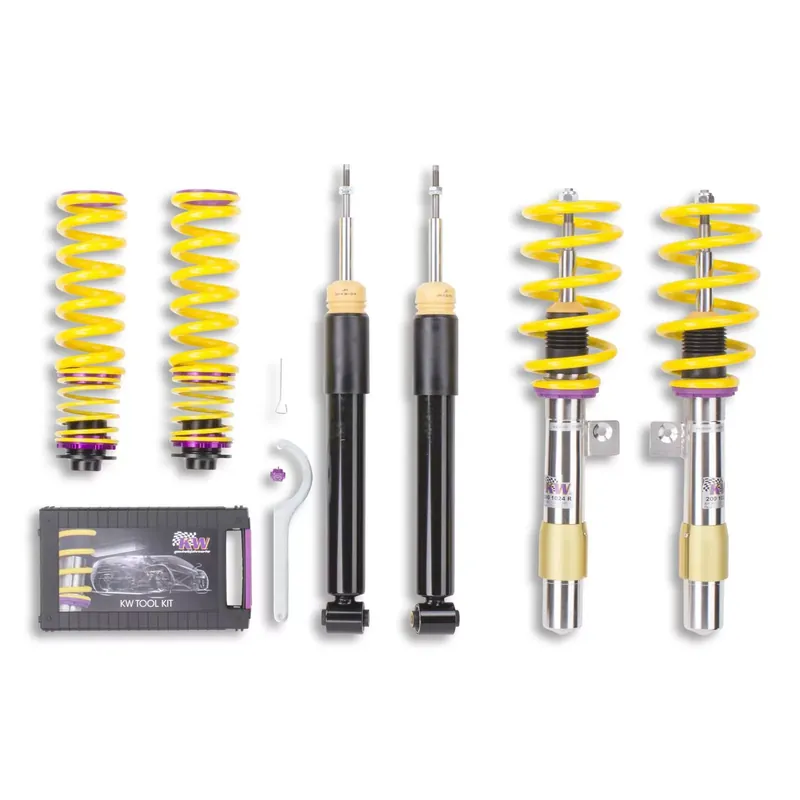 Begrenztes Angebot KW Gewindefahrwerk V1 inox passend für BMW 3er Coupe (E92) 390X, 392C, 3C, M-V, M3, M3 GTS, M390 01/2005–12/2013
