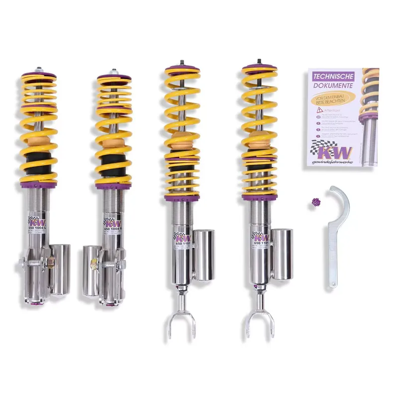Schnäppchen KW Gewindefahrwerk V3 inox passend für Mitsubishi Carisma Stufenheck (DA_) Allrad 09/1996–06/2006
