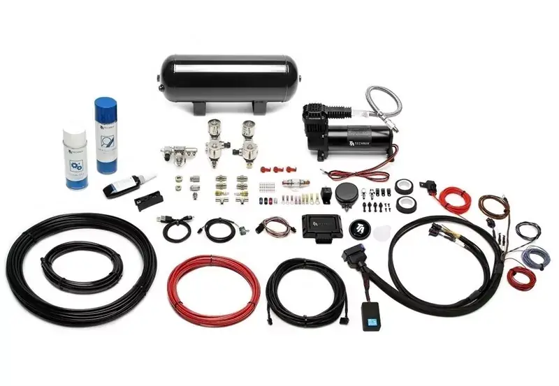 Neue Kollektion TA Technix härteverstellbares Luftfahrwerk mit Airmanagement passend für BMW 1er Serie E81–E88, 3er Serie E90–E93