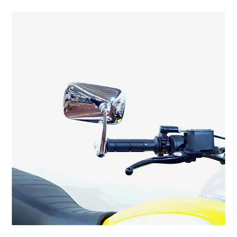 Schneller Versand FAR Lenkerendenspiegel Cafe Racer Chrom / Black E-geprüft