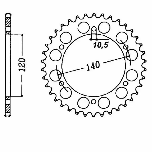 Kettenrad Aluminium Z-40 passend für Suzuki & Kawasaki Knallerangebot