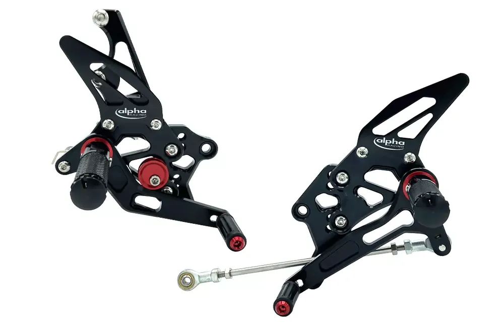 Kracherpreis TRACK Fußrastenanlage schwarz passend für Yamaha YZF-R3 / MT-03 ab 2017