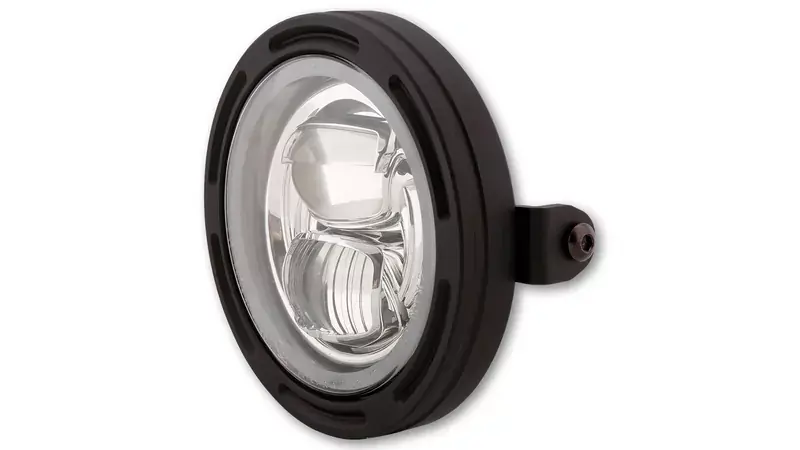 Nur Heute HIGHSIDER 5 3/4 Zoll LED-Scheinwerfer Frame-R2 Typ 7, Schwarz, seitliche Befestigung