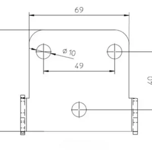 Ausverkauf HIGHSIDER Universalhalter Typ 3 schwarz – Kennzeichenhalter Motorrad
