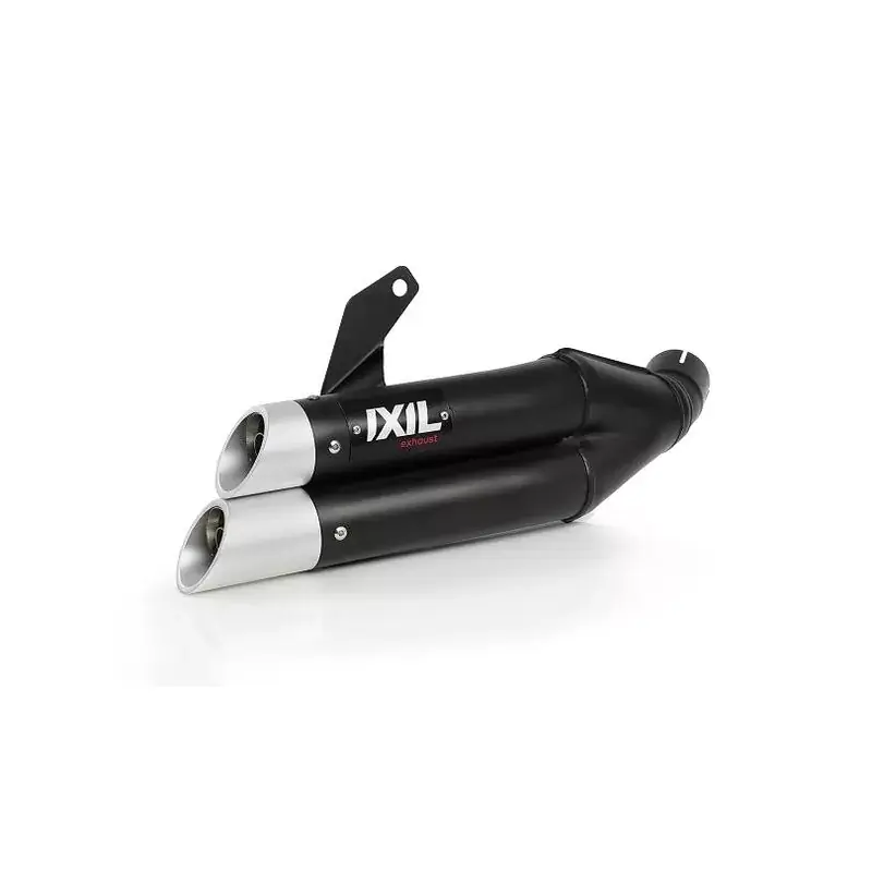 IXIL Hyperlow Endtopf Edelstahl schwarz mit Alu-Endkappe passend für Suzuki GSR 750 (11–16) Abverkauf
