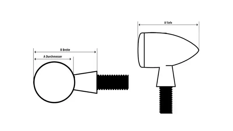 HIGHSIDER Rocket Bullet LED Rück-, Bremslicht, Blinker 3in1 E-geprüft Top-Seller