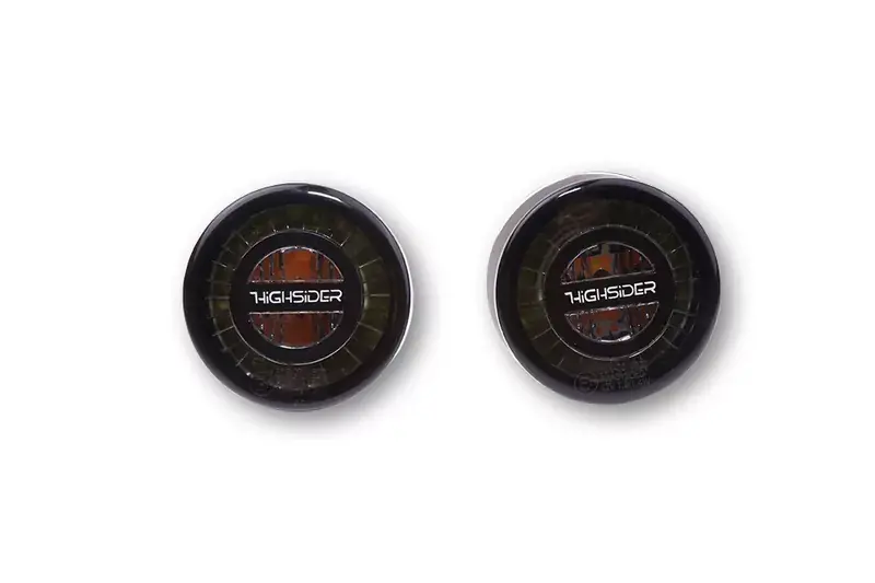 Heißes Angebot HIGHSIDER pro Rocket LED Blinker/Positionslicht 2in1 Schwarz/Getönt, E-geprüft (Paar)