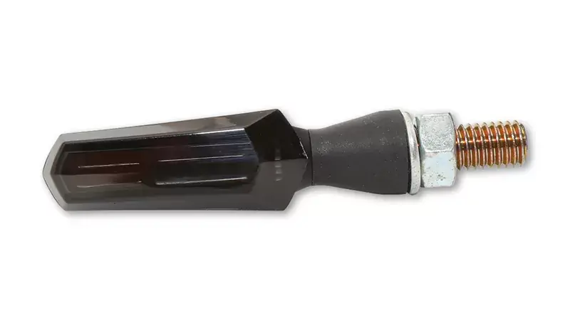 Zertifiziert SHIN YO Scuro LED Blinker Gehäuse Schwarz / Linse Rauchgrau (Paar), vorn & hinten