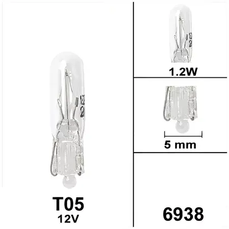 Beliebt Glassockellampe T5 12V 1,2W