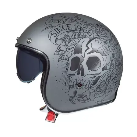 Preisreduziert Jethelm MT Helmets Le Mans 2 SV Skull & Rose grau