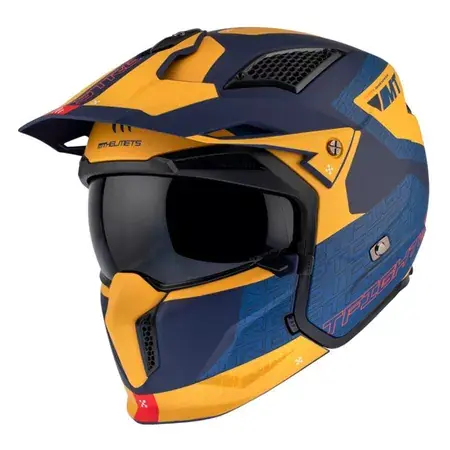 Klapphelm MT Helmets Streetfighter SV S Totem blau / gelb Echt