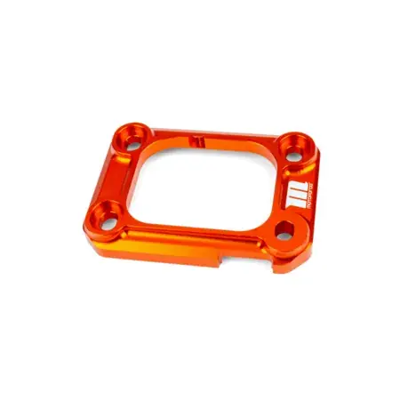 Halteplatte Ansaugstutzen Motoforce Racing AM6 / Derbi orange Neue Ware